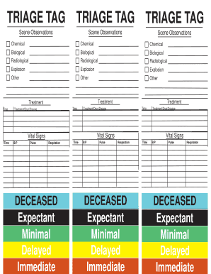 Triage Tags Indd Ndls Us  Form