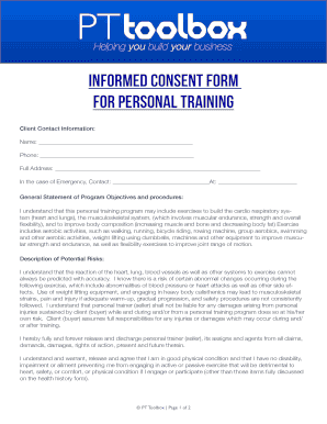 InformedConsentForm PDF PT Toolbox Pttoolbox Co