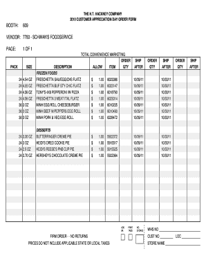 H T Hackney Product List PDF  Form