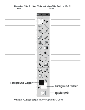 Photoshop Tools Worksheet  Form