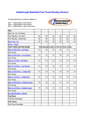 Breakthrough Basketball Throw Shooting Workout  Form