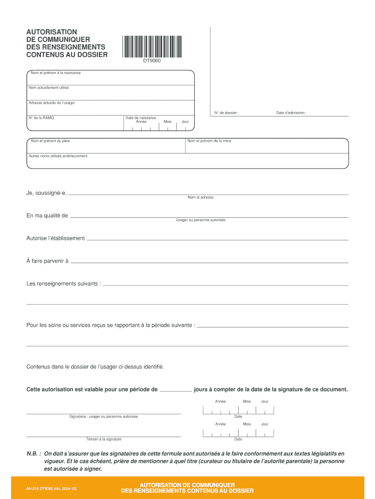 AUTORISATION DE COMMUNIQUER DES RENSEIGNEMENTS CONTENUS AU  Internet Crditedmtl  Form