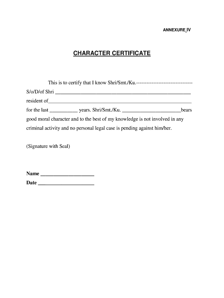 Unemployment Certificate Format by Gazetted Officer