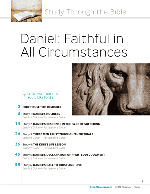 Daniel Faithful in All Circumstances PDF  Form
