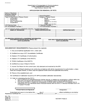 PETC Form No 2 Bltobbgovbbphb