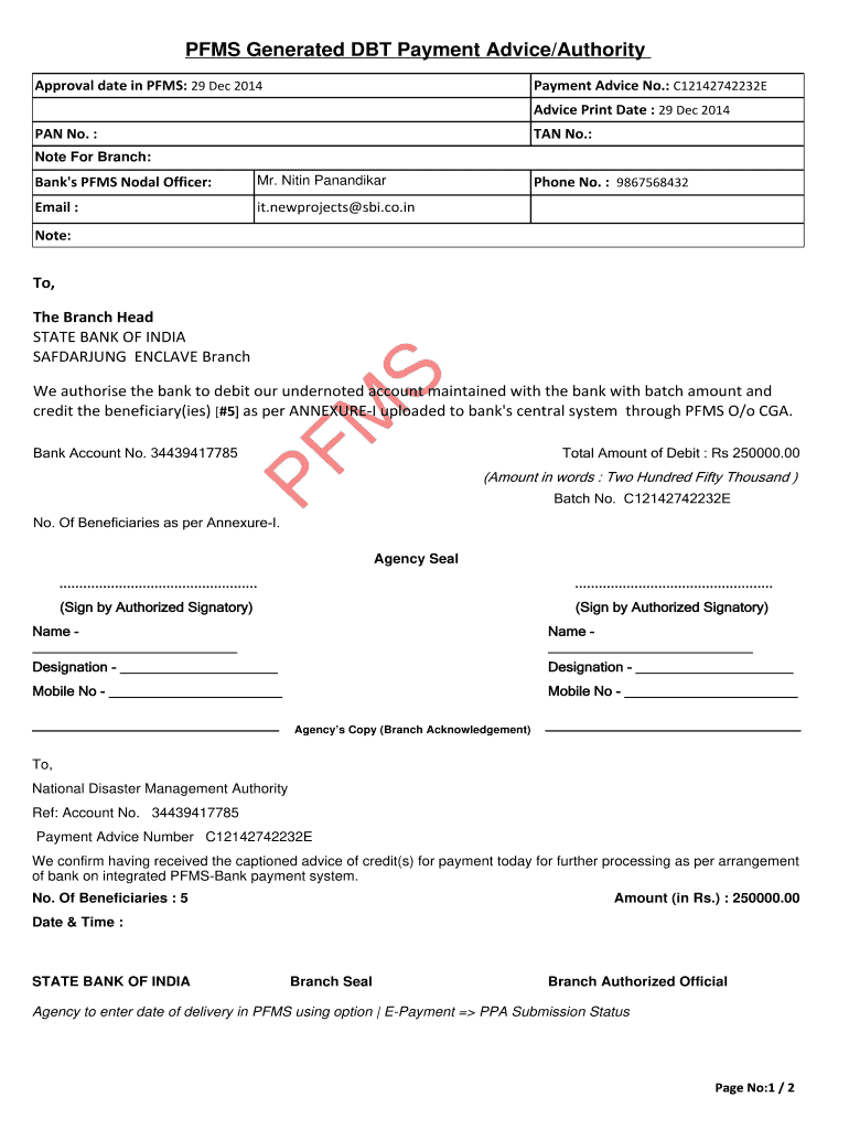 Pfms Full Form