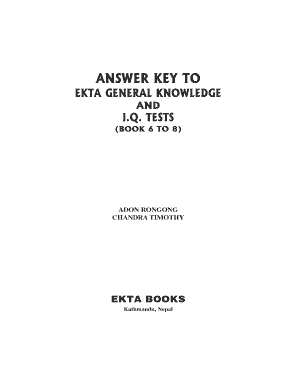 Ekta Gk Answer Key  Form
