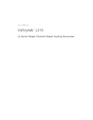 Valleylab LS10 Electrosurgical Generator Service Manual Get Technical Setup Operation and Troubleshooting Instructions for the V  Form