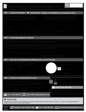 Republic Bank Stop Payment Form