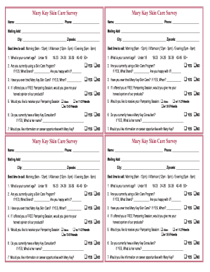 Skin Care Survey 0208pub  Form