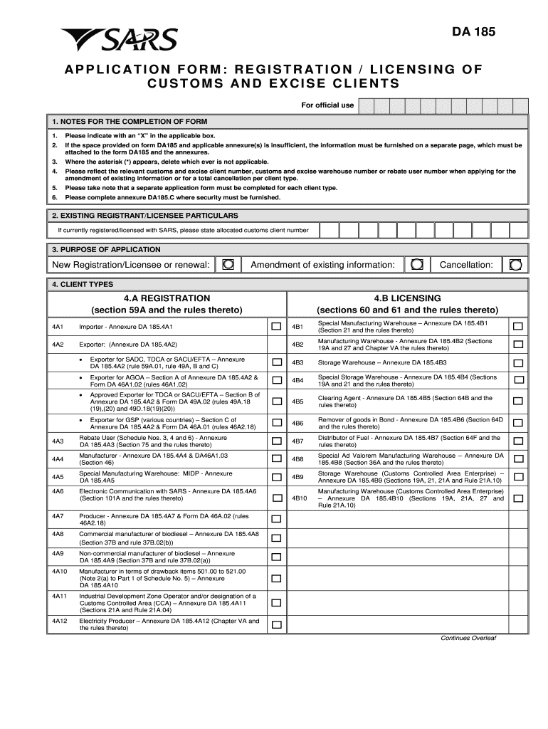 Da185  Form