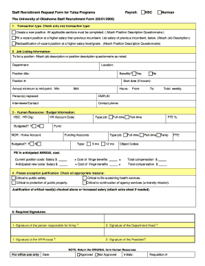 Recruitment Request Form Template