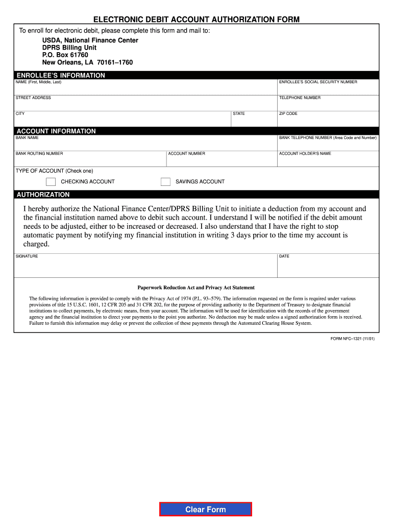  Nfc Form 2001-2024