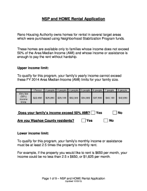 An Nsp Rental Application Form