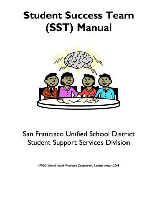 Student Success Team SST Manual SFUSD Sfusd  Form