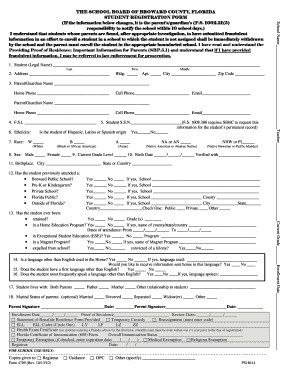 Broward County Schools Parent Form