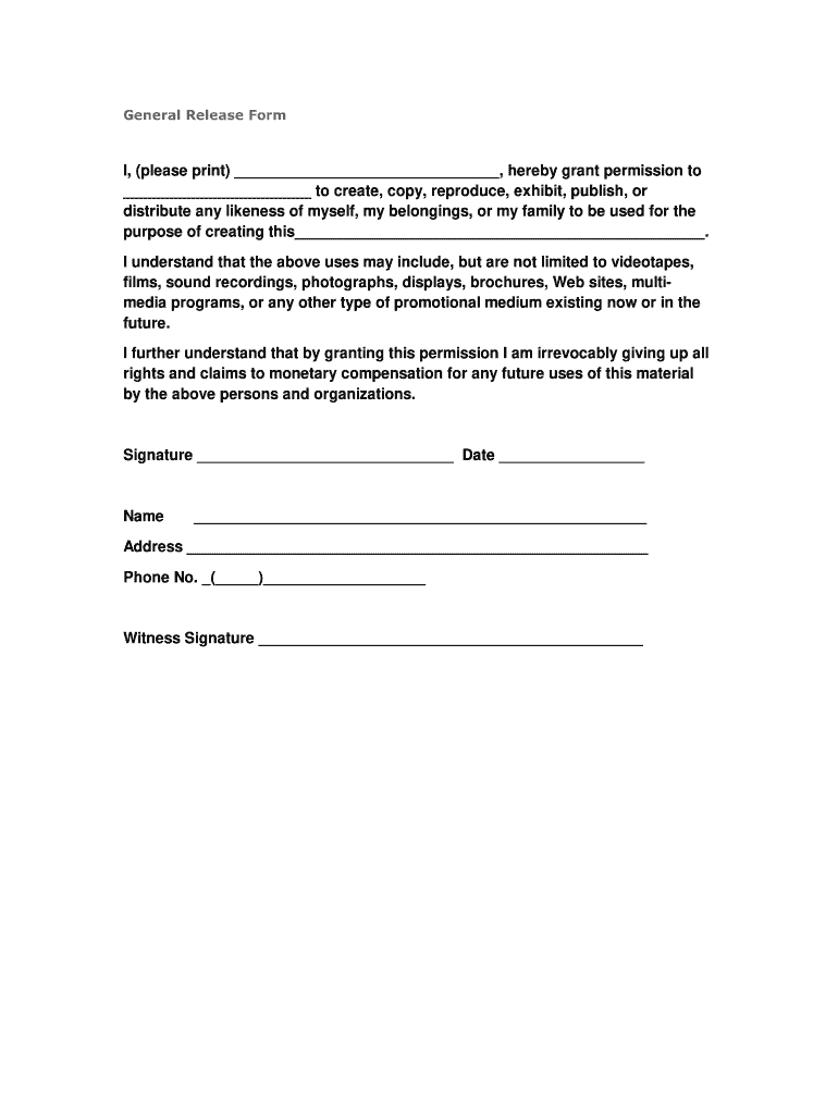 Release Form