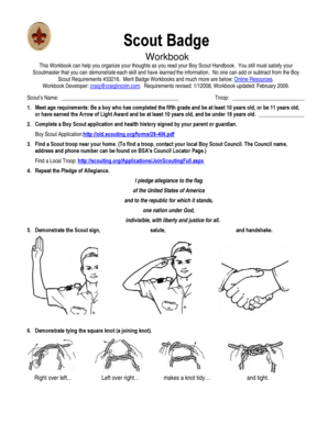 Scout Rank WorksheetPDF OrgSites  Form