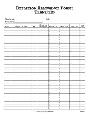 Depletion Allowance Form Transfers Hospitalityguild Com