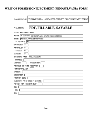 Sample of Complaint of Ejectment Case Pennsylvania  Form