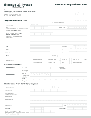 Invesco Mutual Fund Empanelment Online  Form