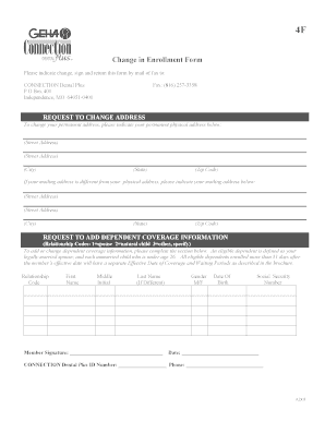 Geha Change of Address  Form