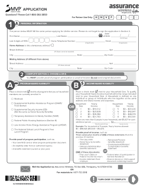 Assurance Wireless Application PDF  Form