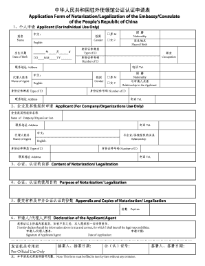 Form to Fill at Embassy