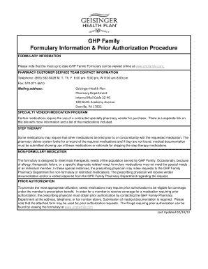 Ghp Family Prior Authorization Form