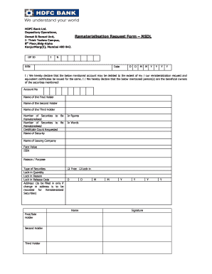 Hdfc Bank Balance Certificate for Visa  Form