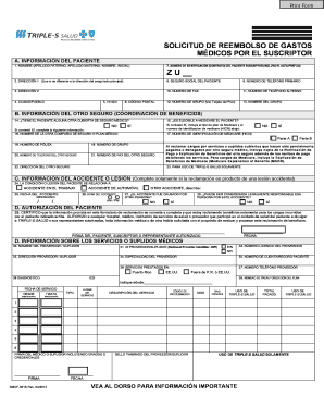 Triple S Reembolso  Form