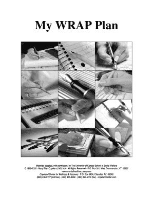 My WRAP Plan NAMI Nami  Form