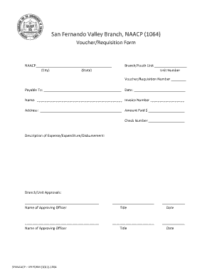 Requisition Form San Fernando Valley NAACP Sfvnaacp