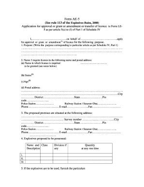Ae 5 Application Form