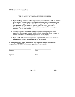 Notice About Appraisal of Your Property  Form