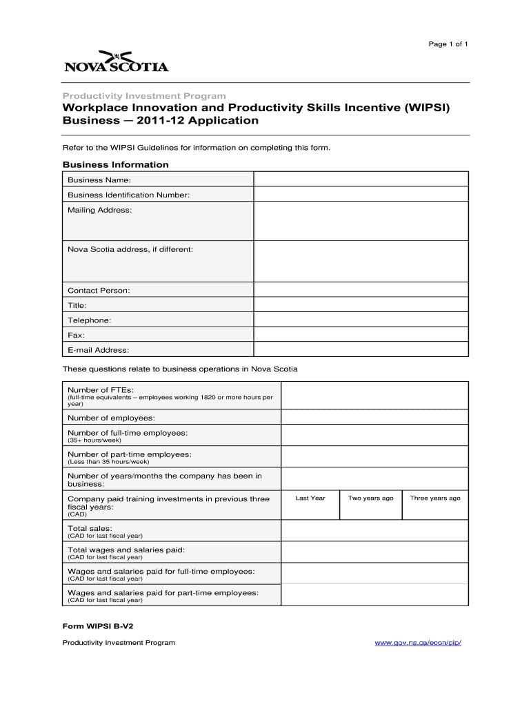  Wipsi Application 2011-2024