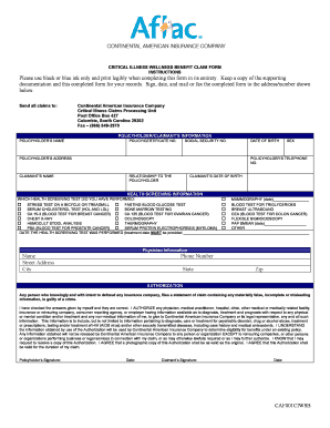 Continental American Claim Payment  Form