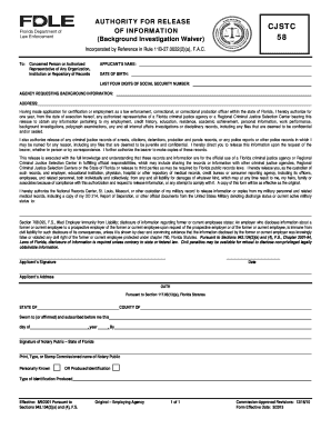 Cjstc 58 Fillable  Form