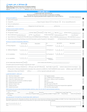 Reimbursement Form B 2013r1 Bajaj Allianz