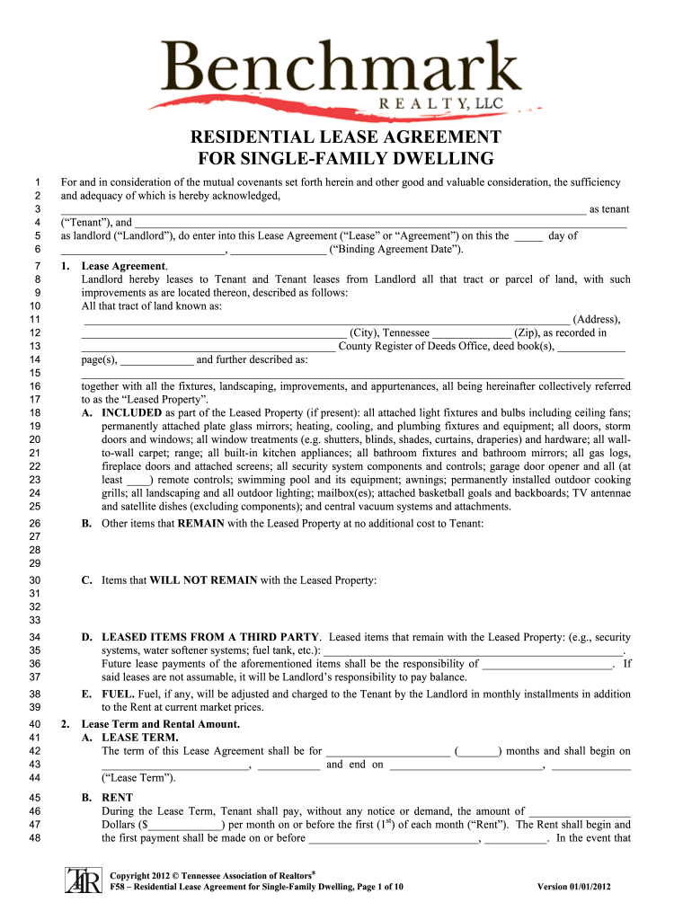 Tennessee Association of Realtors Forms