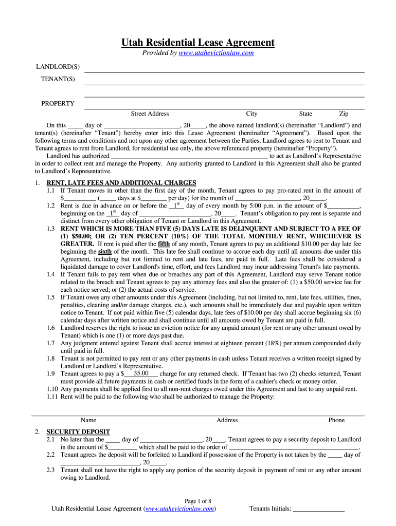 Lease Agreement  Form