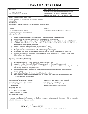 Kaizen Charter Template  Form