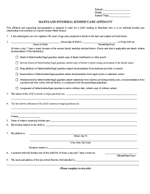 Kinship Guardianship Papers  Form