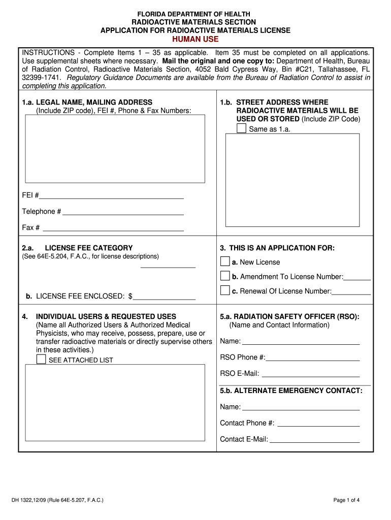 Get and Sign Florida Dh 1322 2009-2022 Form