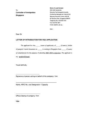 Controller of Immigration Pr Letter  Form