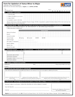 Uti Minor to Major Form