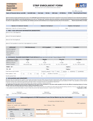 Uti Strip Form