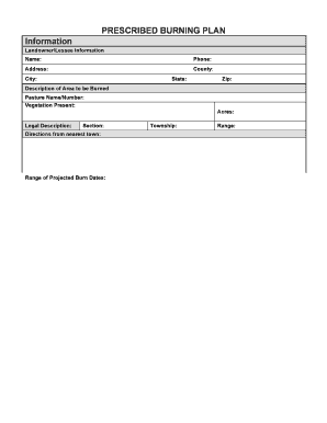 NREM 2893 B Burn Plan for Prescribed Burning Blank Fillable Form Pods Dasnr Okstate