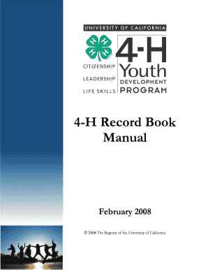 California 4 H Youth Development Program Annual Project Report Ucanr  Form