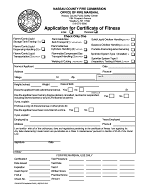  Nassau County Certificate of Fitness 2013-2024